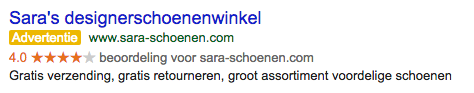 Google past regels gele sterren in AdWords aan